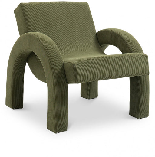 Corduroy Fabric Accent Chair Green - 413Green - Vega Furniture