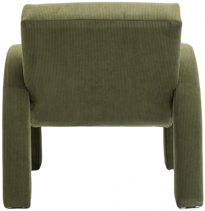 Corduroy Fabric Accent Chair Green - 413Green - Vega Furniture