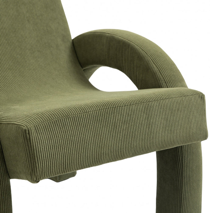 Corduroy Fabric Accent Chair Green - 413Green - Vega Furniture