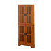 Coreosis Golden Brown 4-Shelf Corner Curio Cabinet - 950185 - Vega Furniture