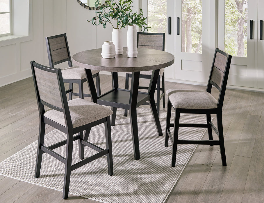 Corloda Black/Gray Counter Height Dining Table and 4 Barstools (Set of 5) - D426-223 - Vega Furniture