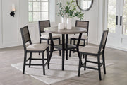 Corloda Black/Gray Counter Height Dining Table and 4 Barstools (Set of 5) - D426-223 - Vega Furniture