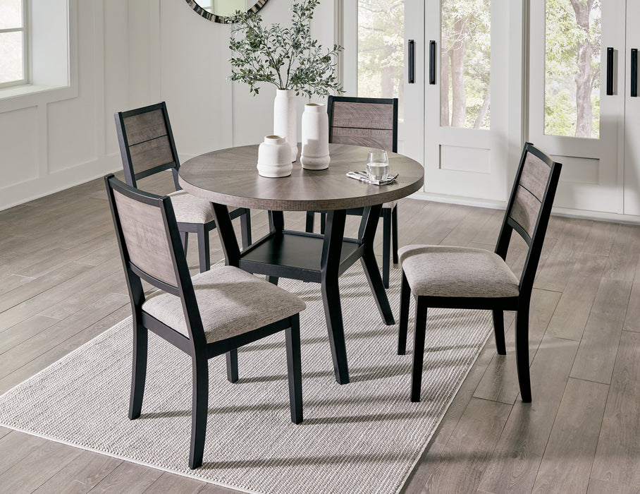 Corloda Black/Gray Dining Table and 4 Chairs (Set of 5) - D426-225 - Vega Furniture