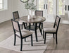 Corloda Black/Gray Dining Table and 4 Chairs (Set of 5) - D426-225 - Vega Furniture