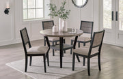 Corloda Black/Gray Dining Table and 4 Chairs (Set of 5) - D426-225 - Vega Furniture