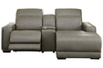 Correze Gray 3-Piece Power Reclining Sectional with Chaise - SET | U9420257 | U9420258 | U9420297 - Vega Furniture