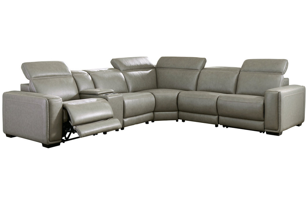 Correze Gray 6-Piece Power Reclining Sectional - SET | U9420246 | U9420246A | U9420257 | U9420258 | U9420262 | U9420277 - Vega Furniture