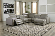 Correze Gray 6-Piece Power Reclining Sectional with Chaise - SET | U9420246 | U9420246A | U9420257 | U9420258 | U9420277 | U9420297 - Vega Furniture