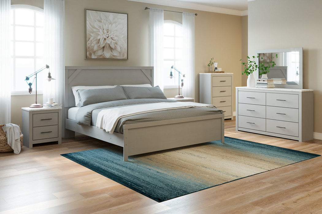 Cottonburg Light Gray/White King Panel Bed - SET | B1192-72 | B1192-97 - Vega Furniture