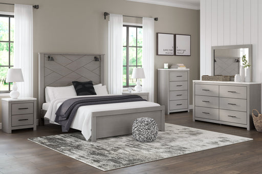 Cottonburg Light Gray/White Lighted Panel Bedroom Set - SET | B1192-56 | B1192-58 | B1192-99 | B1192-31 | B1192-36 - Vega Furniture