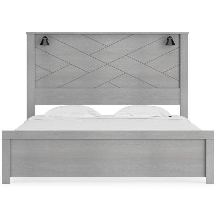 Cottonburg Light Gray/White Lighted Panel Bedroom Set - SET | B1192-56 | B1192-58 | B1192-99 | B1192-31 | B1192-36 - Vega Furniture