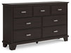 Covetown Dark Brown Dresser - B441-31 - Vega Furniture