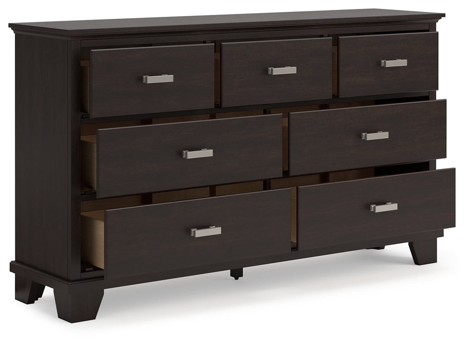 Covetown Dark Brown Dresser - B441-31 - Vega Furniture