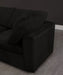 Cozy Black Velvet Modular Fiber Filled Cloud-Like Comfort Overstuffed 119" Sofa - 634Black-S119 - Vega Furniture