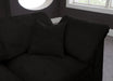 Cozy Black Velvet Modular Fiber Filled Cloud-Like Comfort Overstuffed 119" Sofa - 634Black-S119 - Vega Furniture