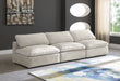 Cozy Cream Velvet Modular Fiber Filled Cloud-Like Comfort Overstuffed 117" Armless Sofa - 634Cream-S117 - Vega Furniture