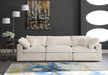 Cozy Cream Velvet Modular Fiber Filled Cloud-Like Comfort Overstuffed 119" Sofa - 634Cream-S119 - Vega Furniture