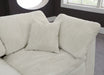 Cozy Cream Velvet Modular Fiber Filled Cloud-Like Comfort Overstuffed 158" Sofa - 634Cream-S158 - Vega Furniture