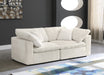 Cozy Cream Velvet Modular Fiber Filled Cloud-Like Comfort Overstuffed 80" Sofa - 634Cream-S80 - Vega Furniture