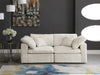 Cozy Cream Velvet Modular Fiber Filled Cloud-Like Comfort Overstuffed 80" Sofa - 634Cream-S80 - Vega Furniture