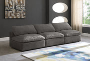 Cozy Grey Velvet Modular Fiber Filled Cloud-Like Comfort Overstuffed 117