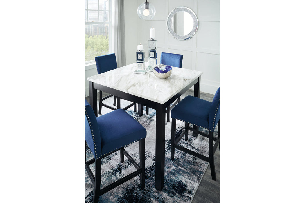 Cranderlyn Blue/White 5-Piece Counter Height Set - D163-223 - Vega Furniture