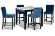 Cranderlyn Blue/White 5-Piece Counter Height Set - D163-223 - Vega Furniture