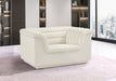 Cream Cascade Velvet Fabric Chair - 192Cream-C - Vega Furniture