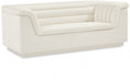 Cream Cascade Velvet Fabric Loveseat - 192Cream-L - Vega Furniture