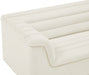 Cream Cascade Velvet Fabric Loveseat - 192Cream-L - Vega Furniture