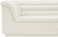 Cream Cascade Velvet Fabric Sofa - 192Cream-S - Vega Furniture