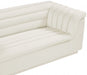 Cream Cascade Velvet Fabric Sofa - 192Cream-S - Vega Furniture