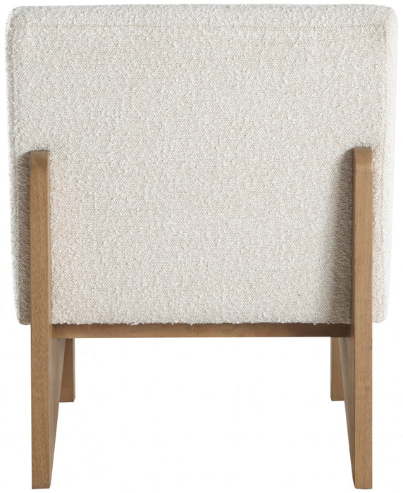 Cream Chapman Boucle Fabric Accent Chair - 460Natural - Vega Furniture