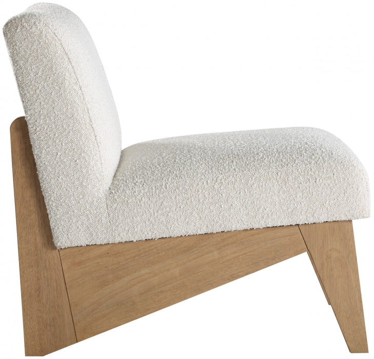 Cream Chapman Boucle Fabric Accent Chair - 460Natural - Vega Furniture