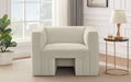 Cream Henson Velvet Chair - 665Cream-C - Vega Furniture