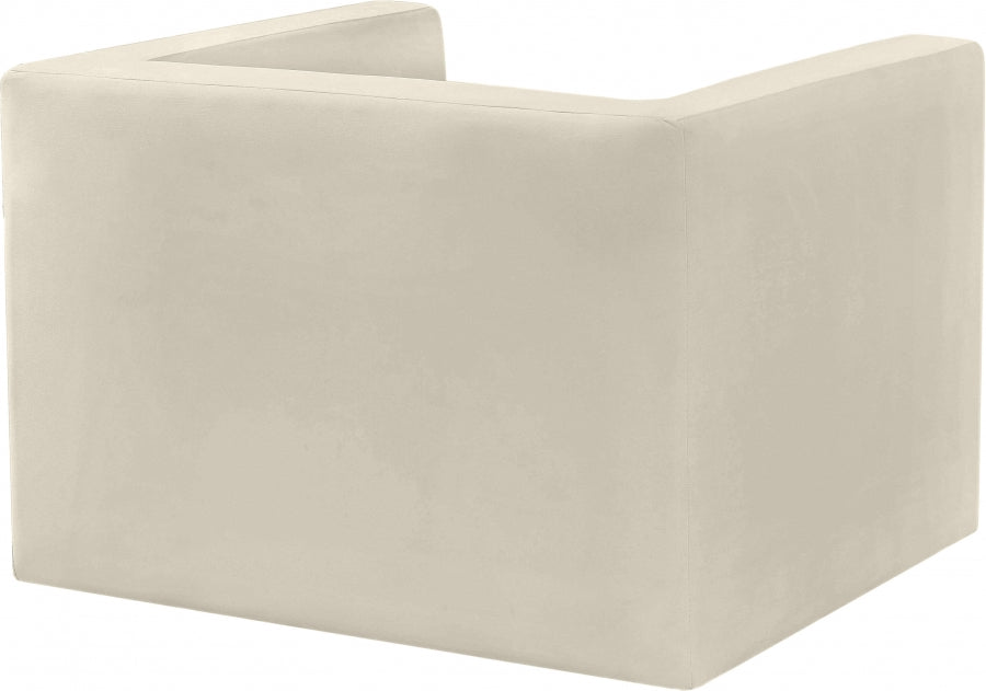 Cream Henson Velvet Chair - 665Cream-C - Vega Furniture