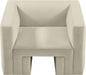 Cream Henson Velvet Chair - 665Cream-C - Vega Furniture