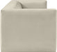 Cream Henson Velvet Sofa - 665Cream-S - Vega Furniture