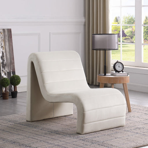 Cream Ivy Velvet Accent Chair - 403Cream - Vega Furniture