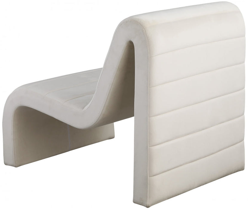 Cream Ivy Velvet Accent Chair - 403Cream - Vega Furniture