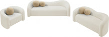 Cream Kali Faux Shearling Teddy Fabric Chair - 186Cream-C - Vega Furniture