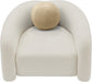 Cream Kali Faux Shearling Teddy Fabric Chair - 186Cream-C - Vega Furniture