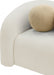 Cream Kali Faux Shearling Teddy Fabric Chair - 186Cream-C - Vega Furniture