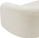 Cream Kali Faux Shearling Teddy Fabric Loveseat - 186Cream-L - Vega Furniture