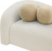 Cream Kali Faux Shearling Teddy Fabric Loveseat - 186Cream-L - Vega Furniture