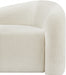 Cream Kali Faux Shearling Teddy Fabric Loveseat - 186Cream-L - Vega Furniture