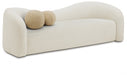 Cream Kali Faux Shearling Teddy Fabric Sofa - 186Cream-S - Vega Furniture