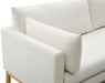 Cream Langham Linen Textured Fabric Loveseat - 157Cream-L - Vega Furniture