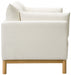 Cream Langham Linen Textured Fabric Loveseat - 157Cream-L - Vega Furniture