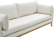 Cream Langham Linen Textured Fabric Loveseat - 157Cream-L - Vega Furniture